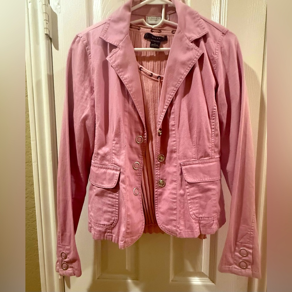 Sonoma Blazer Womens Small Pink Blazer Jacket